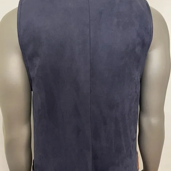 BCBGenerstion Buffalo Plaid Vest Duster Womens M Sleeveless Red Blue Western - Picture 6 of 10